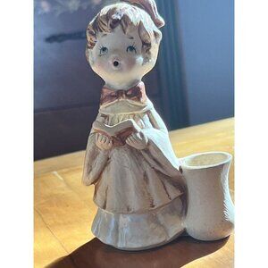 Vtg 1970 Ceramic Choir Girl Figurine Beautiful Quality & Detail Perfect 5”t
